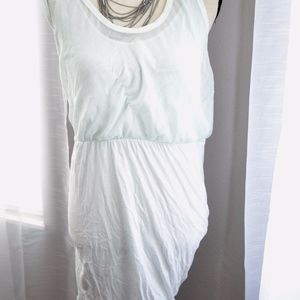 BCBG double tank mint green gathered hem dress
